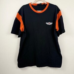 VTG Harley-Davidson 100th Anniversary Shirt Men's XL Black Orange 2003 USA